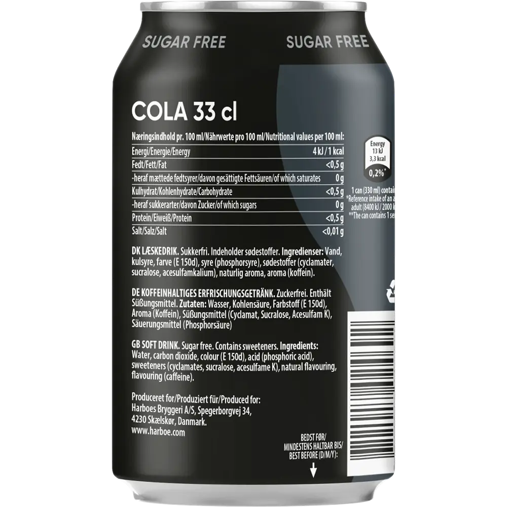Harboe Cola 0% Sugar