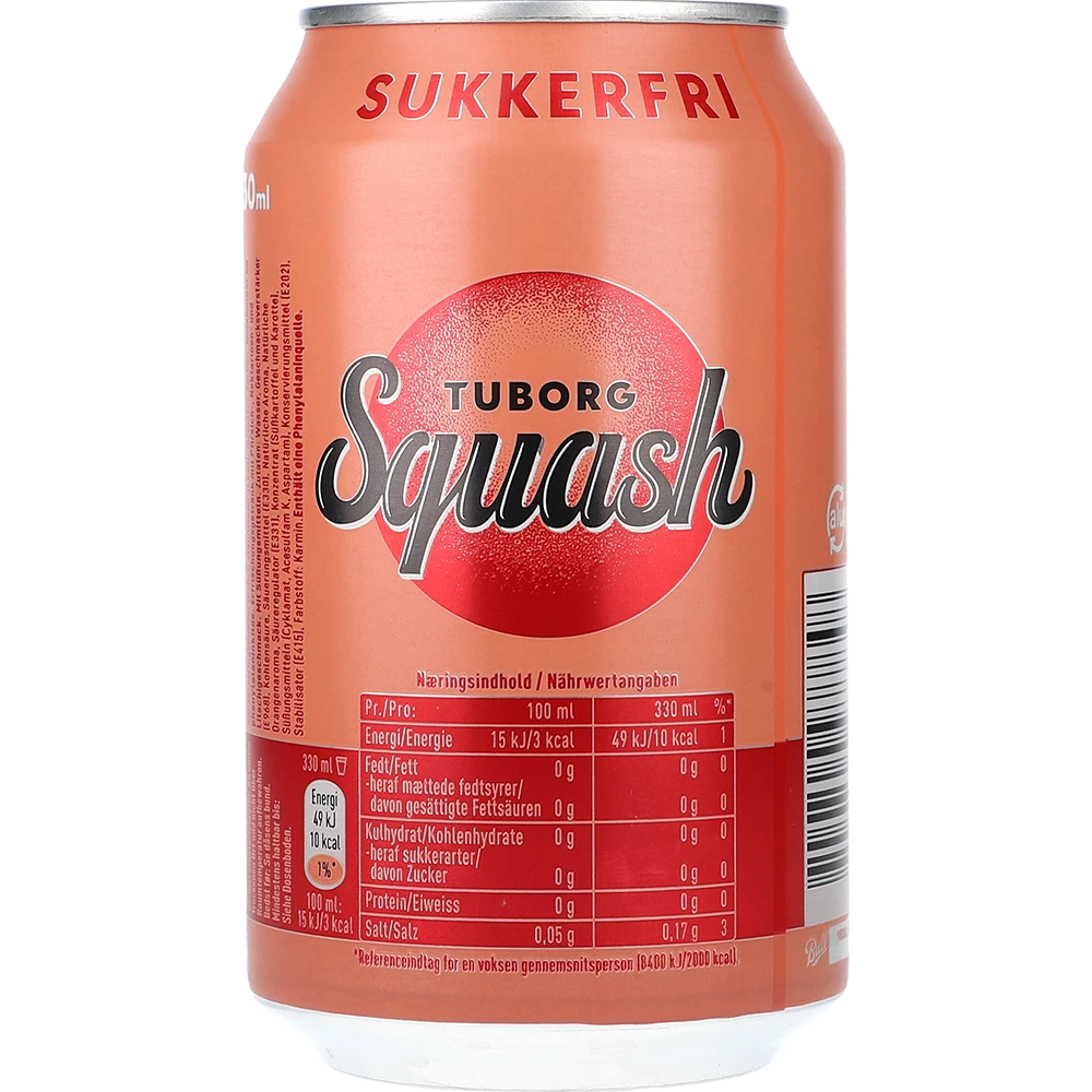 Tuborg Squash Fersken Zuckerfrei