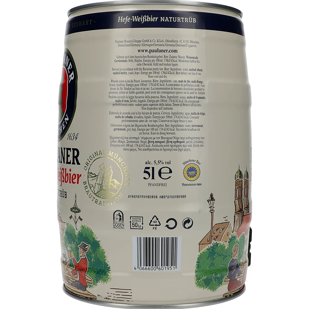 Paulaner Hefe-Weißbier naturtrüb