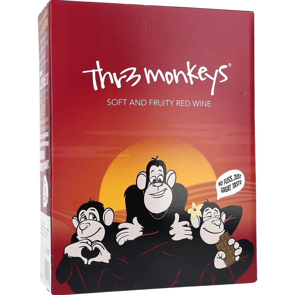 Thr3 Monkeys Röd