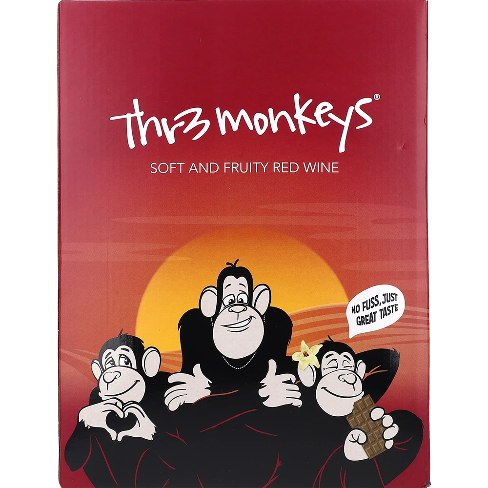 Thr3 Monkeys Röd