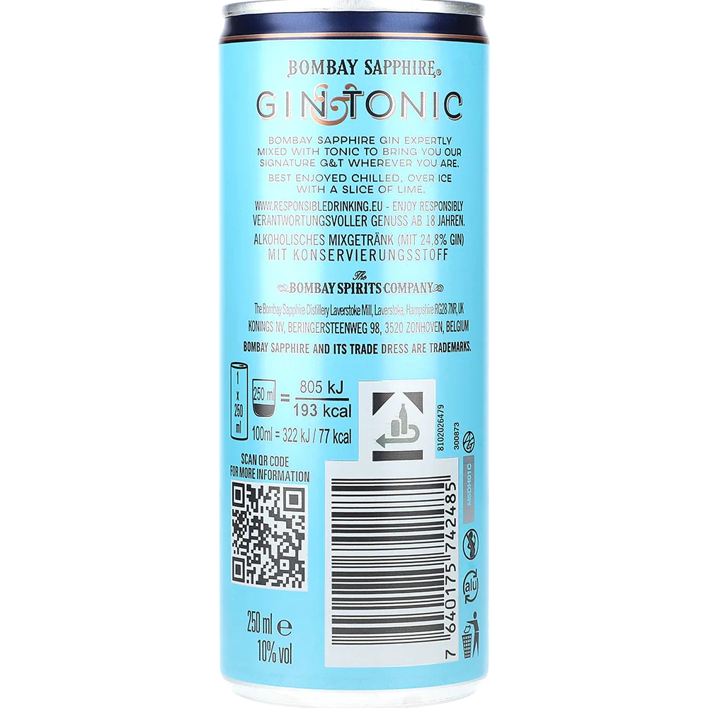 Bombay Sapphire Gin & Tonic