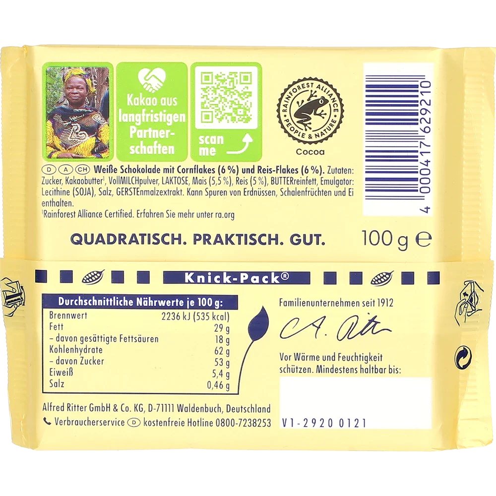 Ritter Sport BV Weiss & Crisp
