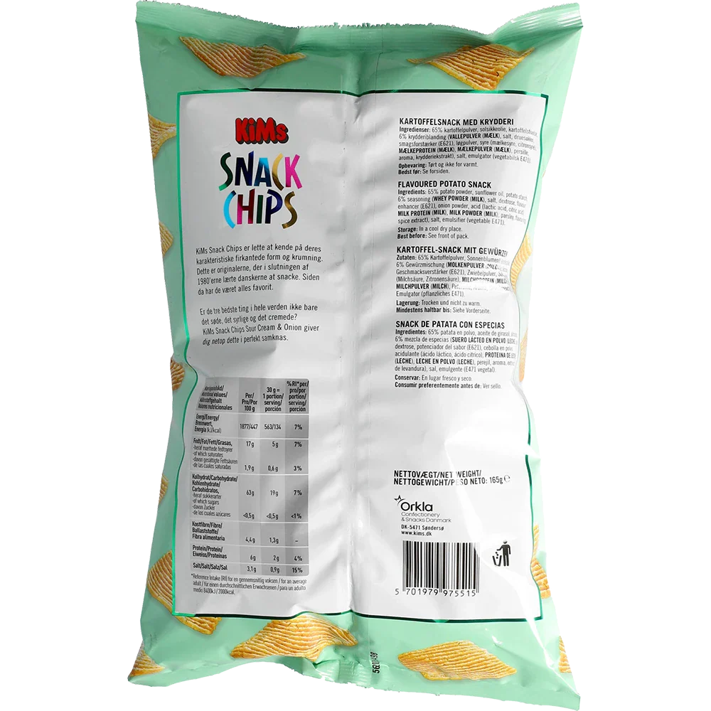 Kims Snack Chips Sour Cream & Onion