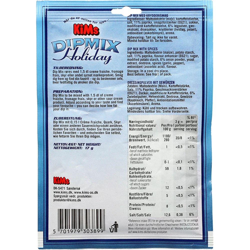 Kims Dipmix Holiday