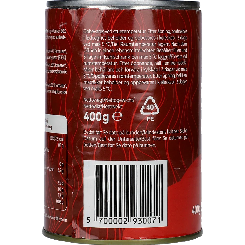 TON gehackte Tomaten mit Kräutern