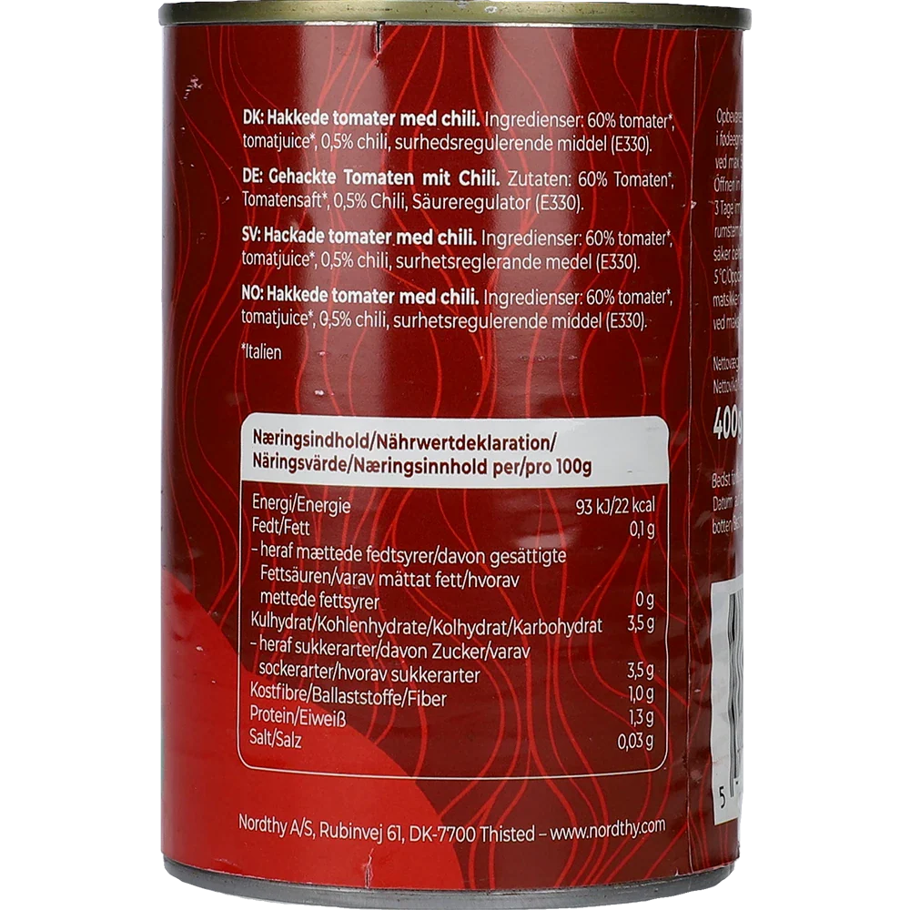 TON hakkede tomater med chili