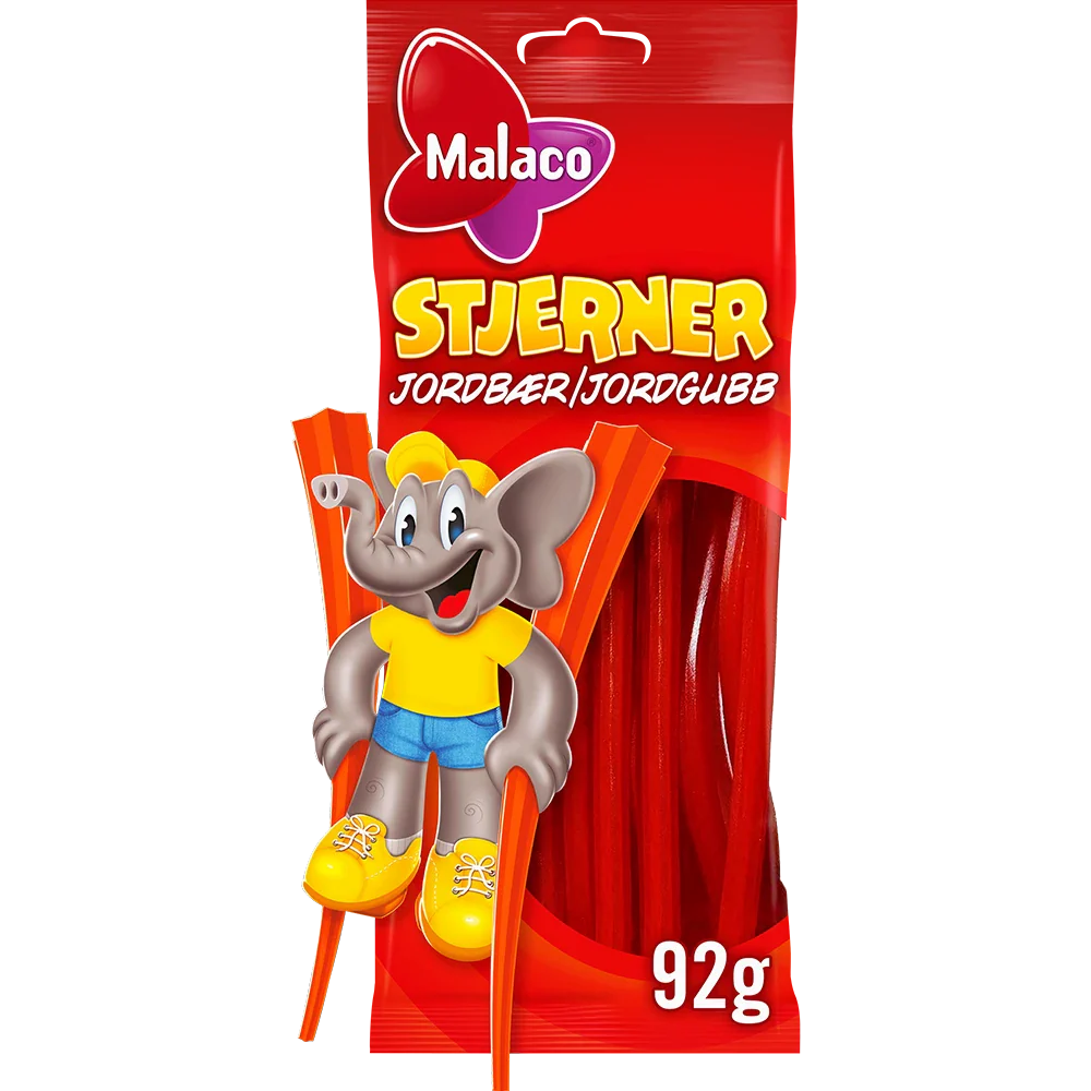 Malaco Stjärnor Jordgubb