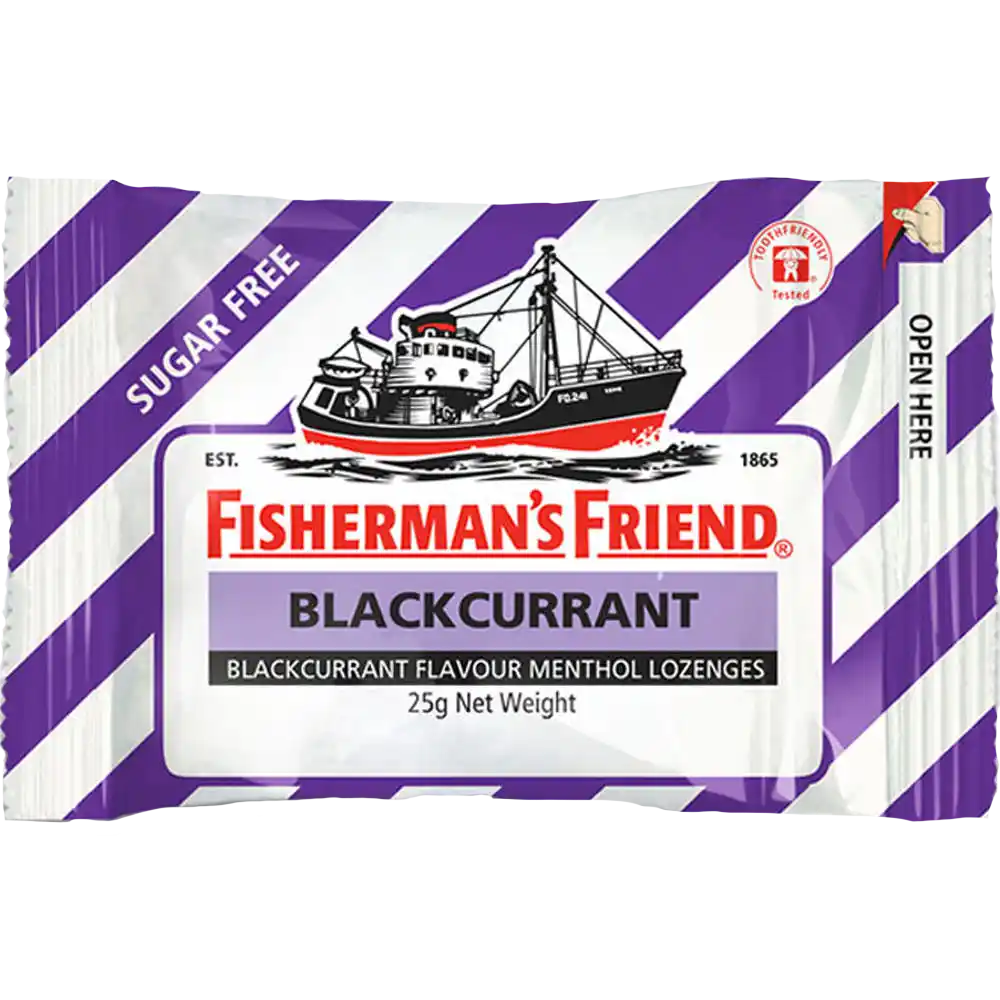 Fisherman's Friend Svarta vinbär sockerfri, 100g