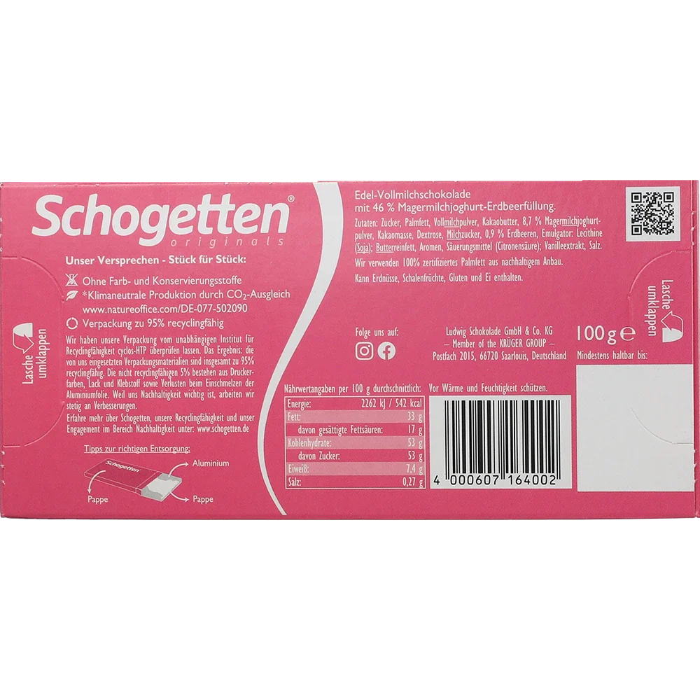 Schogetten Joghurt-Erdbeer