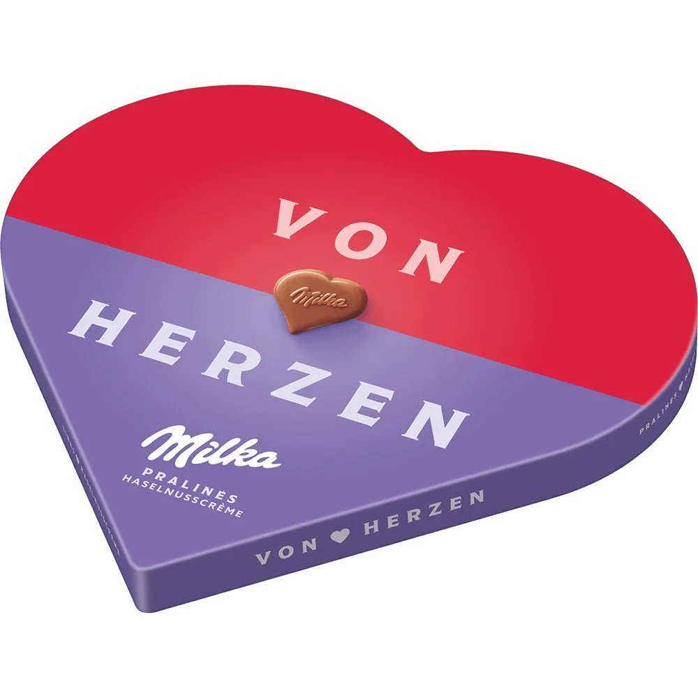 Milka von Herzen Praliner Hasselcreme