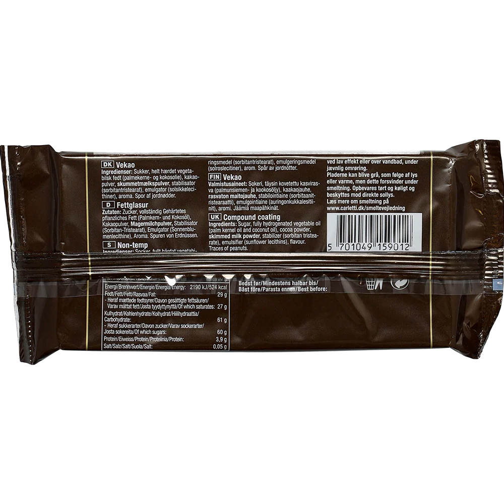 Carletti Conditor Mörk Chokladöverdragen Våffla