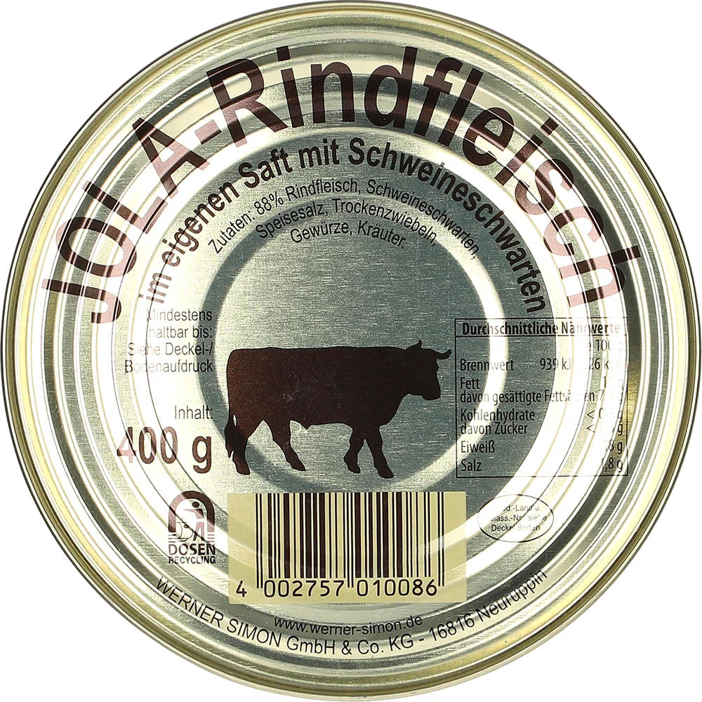 Jola Rindfleisch im eigenen Saft