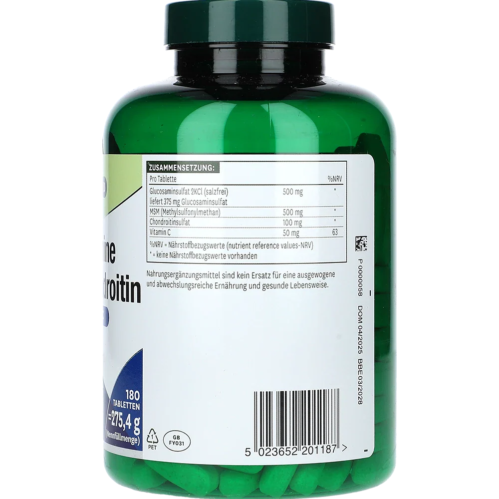 Natures Aid Glukosamin MSM & Kondroitin