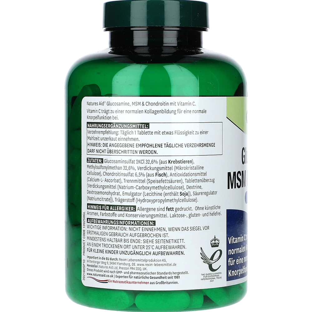 Natures Aid Glukosamin MSM & Kondroitin