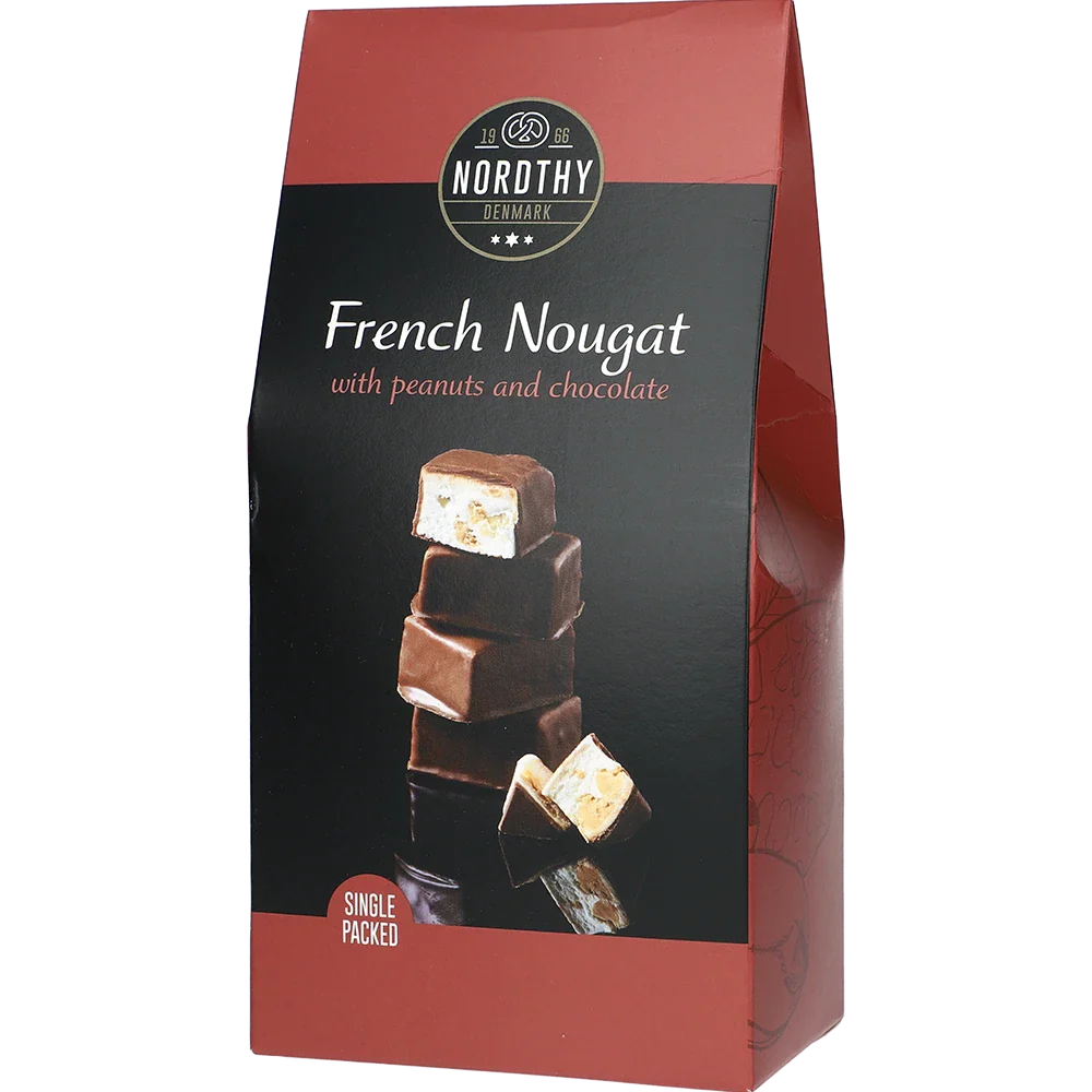Nordthy Fransk Nougat mælkechokolade og peanuts