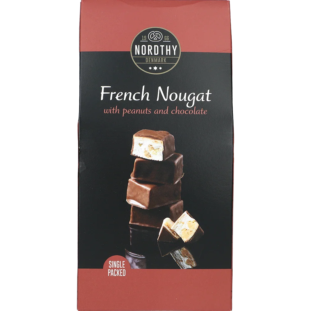 Nordthy Fransk Nougat mælkechokolade og peanuts