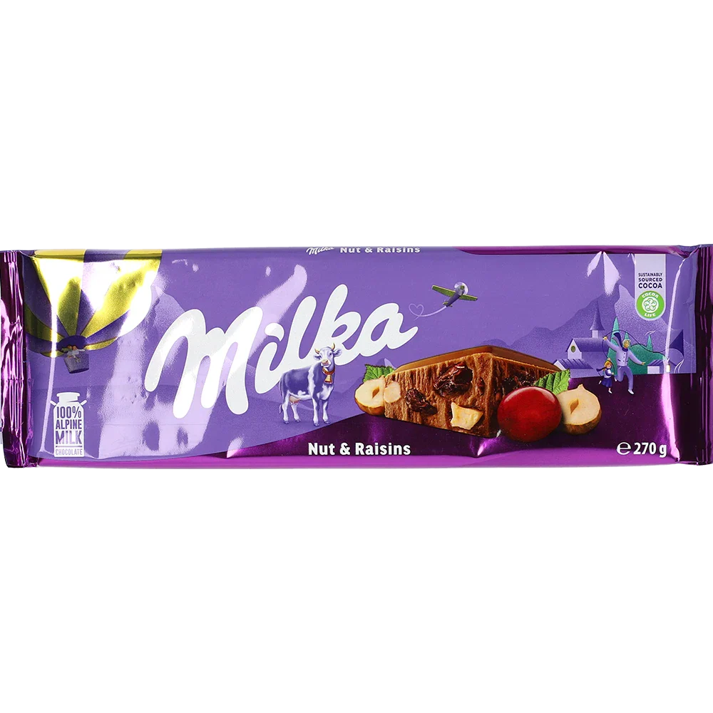 Mondelez Milka Tafel Raisins & Hazelnuts