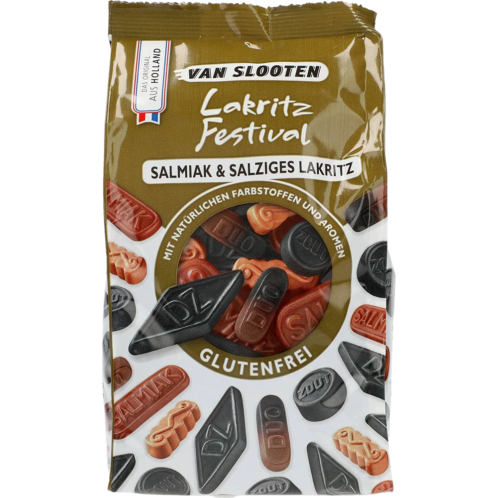 Van Slooten Festival Salmiak & saltlakrits glutenfri