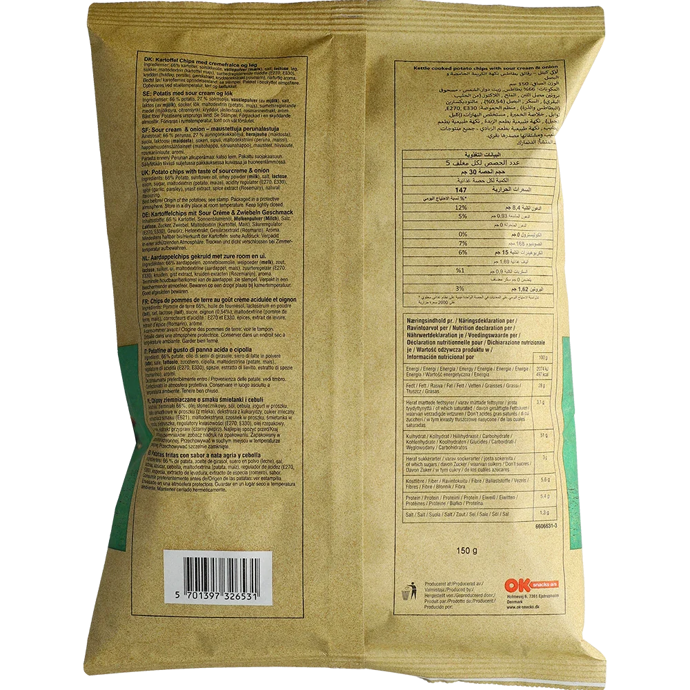 Kettle Chips gräddfil & lök