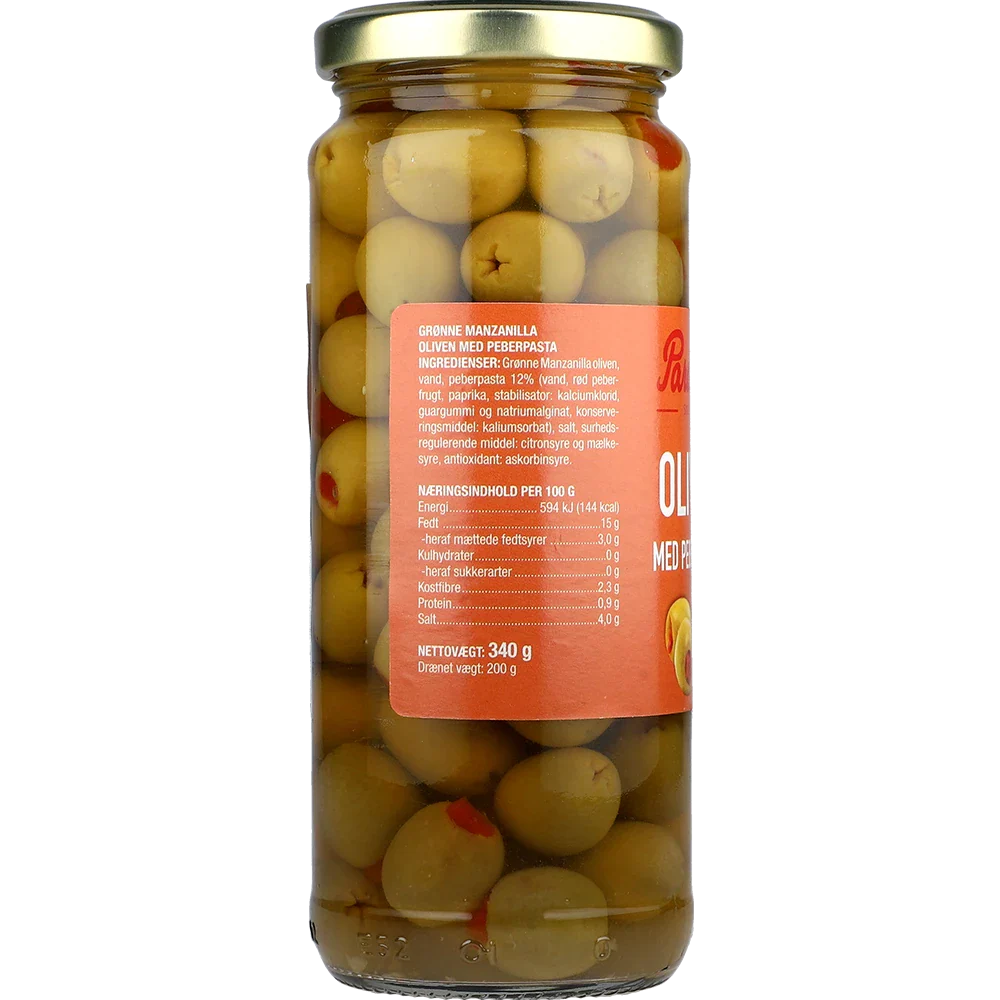 Paradiso Spanske Manzanilla Oliven med Peberpasta
