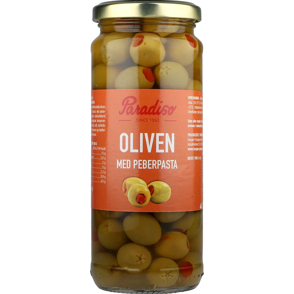 Paradiso Spanske Manzanilla Oliven med Peberpasta