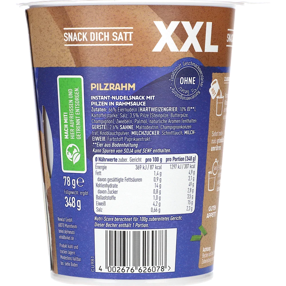 Birkel Minuto XXL Krämig svamppasta, 78 g