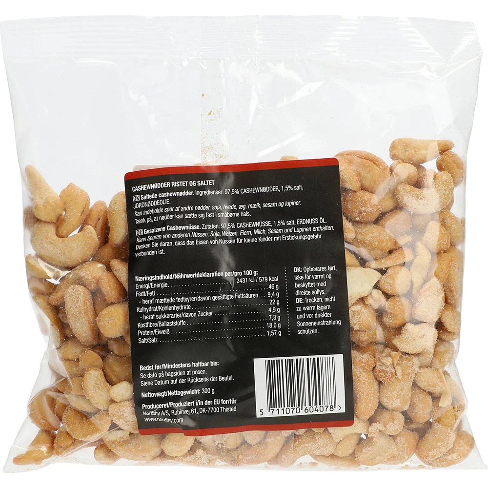 Nordthy Cashewnötter Rostade & Saltade