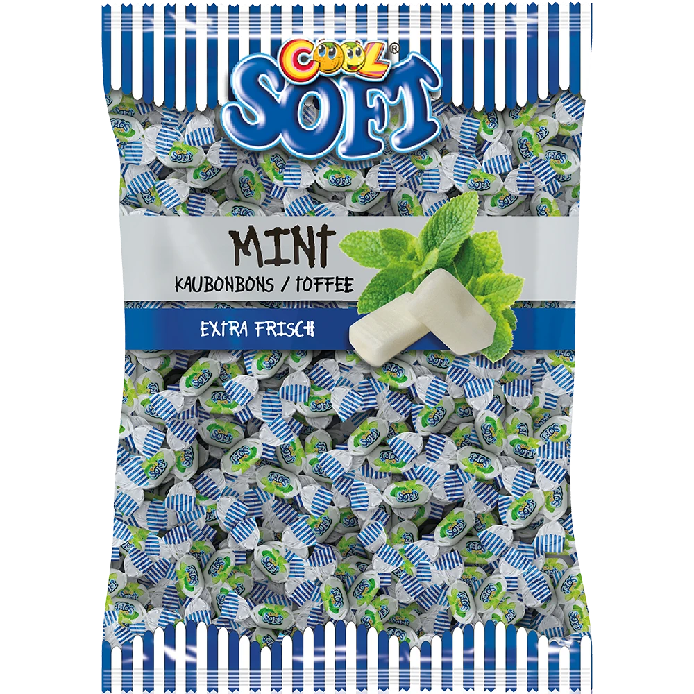 Mjuka tuggkarameller med mint