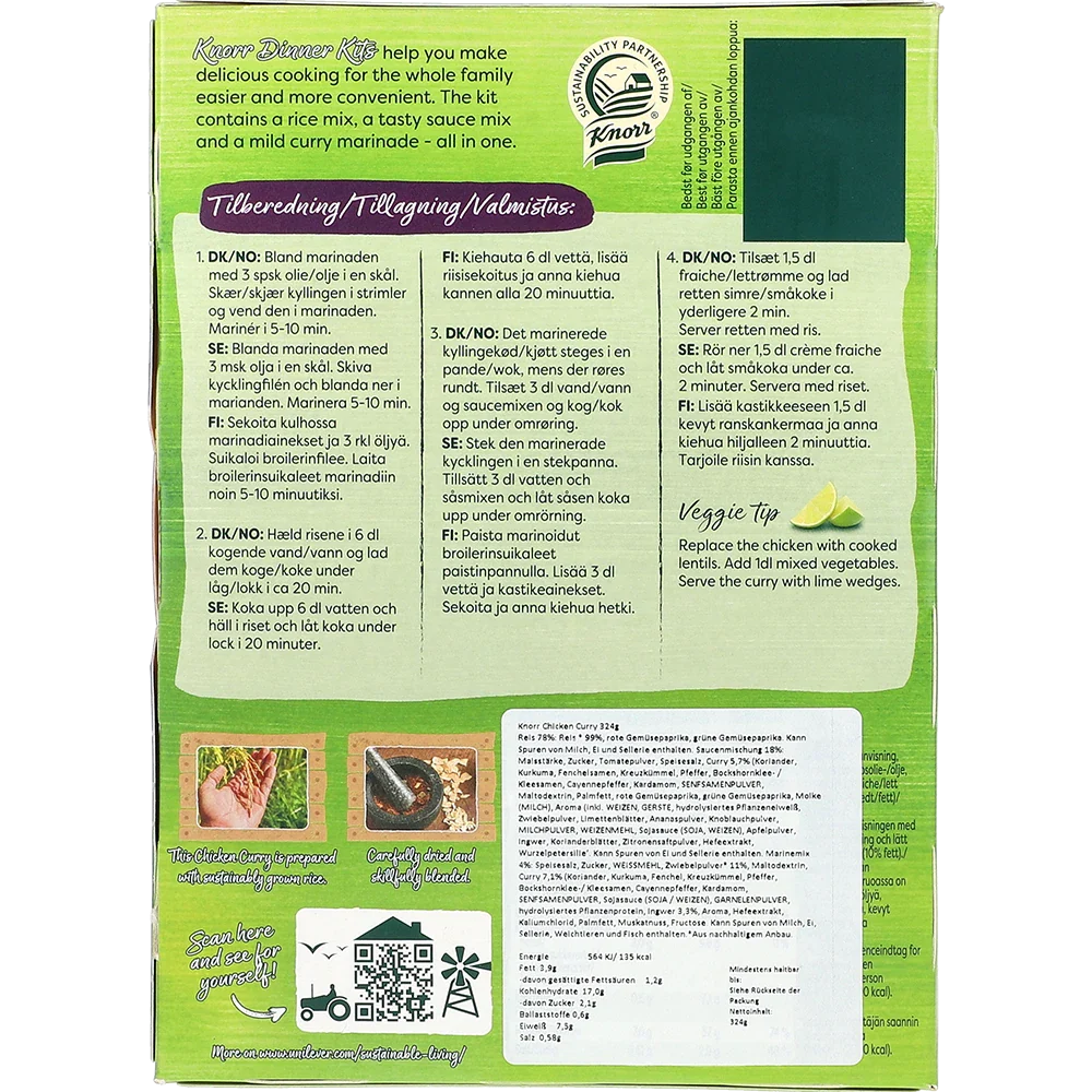 Knorr Dinner Kit Chicken Curry