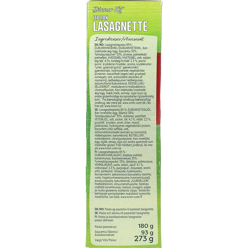 Knorr Dinner Kit Lasagnette