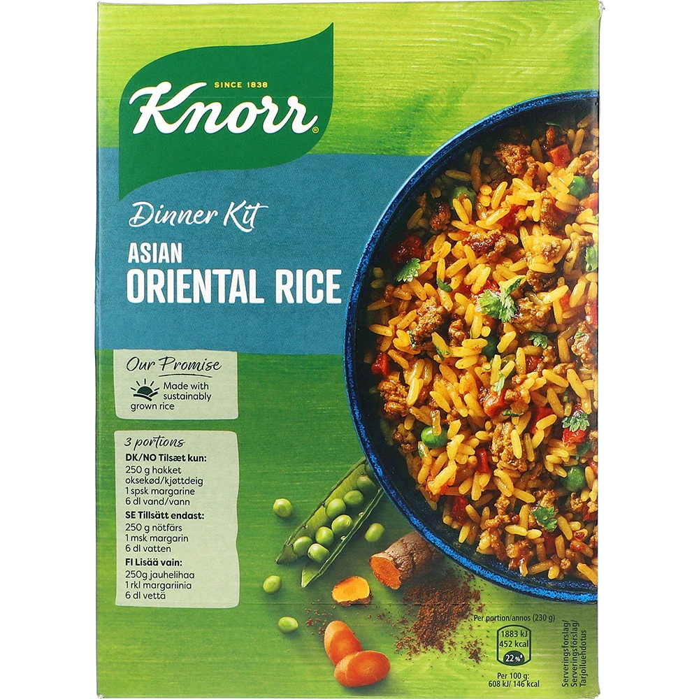 Knorr middagskit Orientalisk risrätt