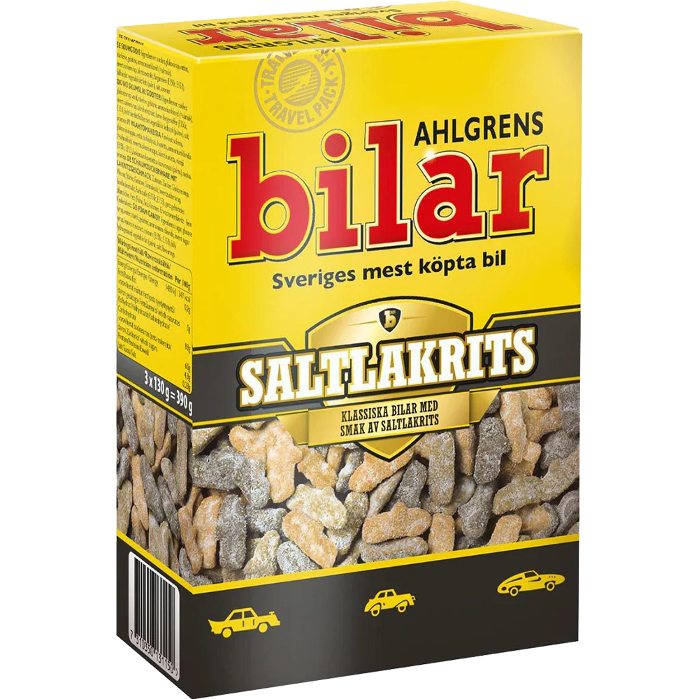 Ahlgrens Bilar Saltlakrits æske