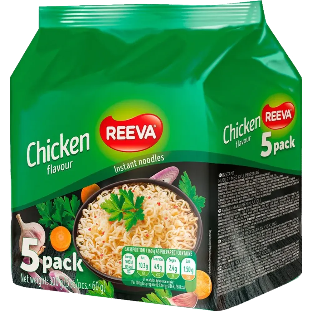 Reeva Bag 5-pak Instant Nudler Kylling