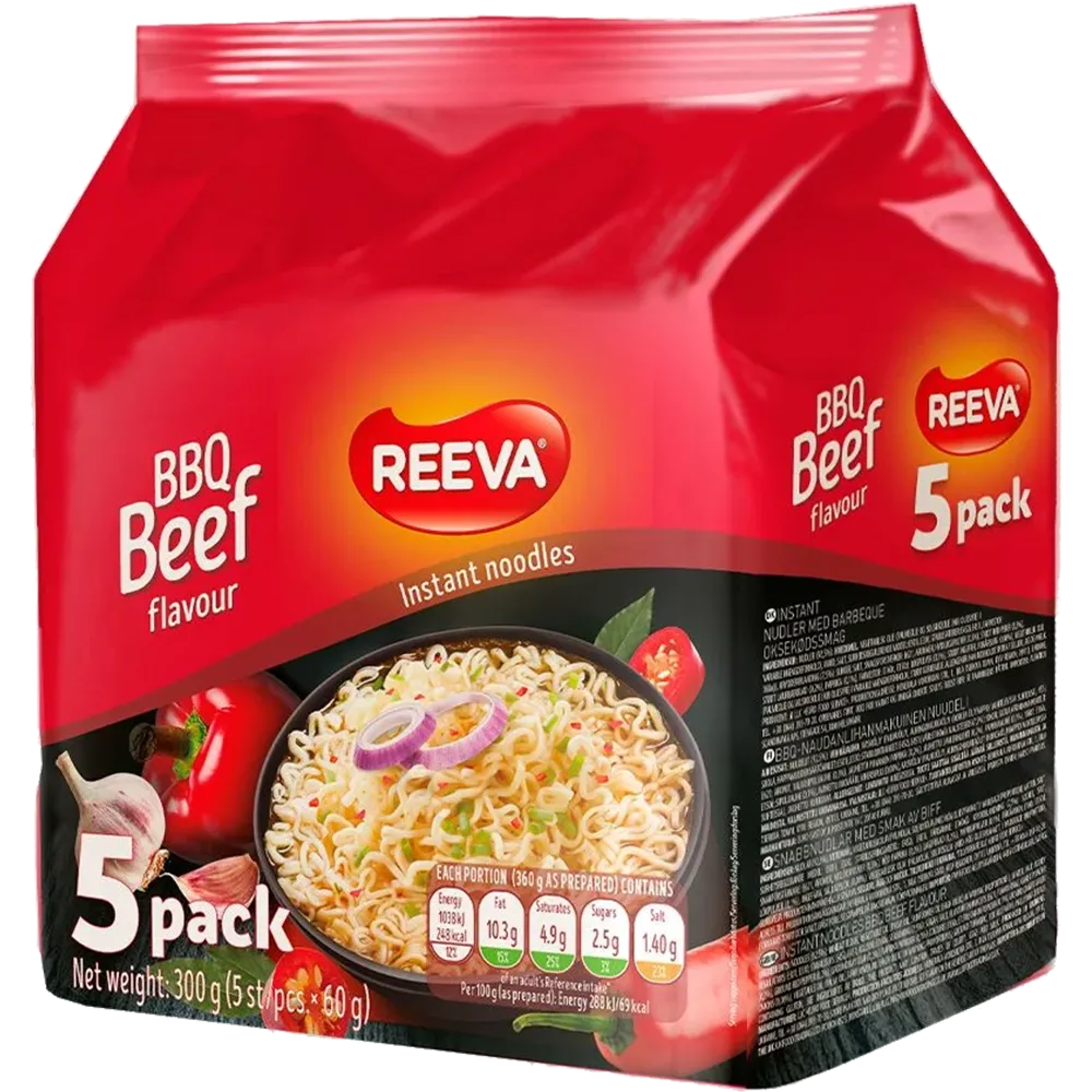 Reeva Bag 5-Pack Instant Nudler Beef