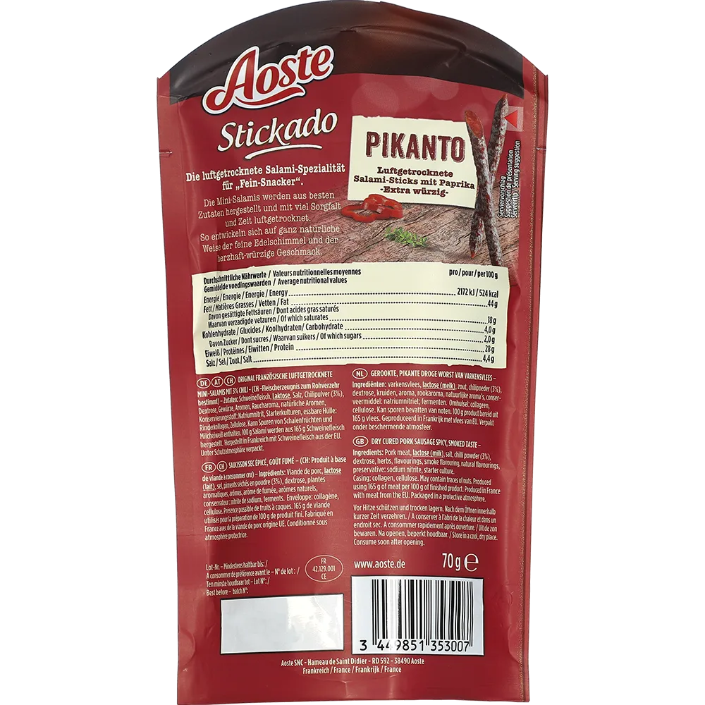 Aoste Stickado Pikanto