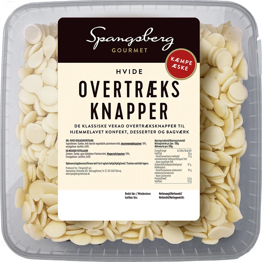 Spangsberg Overtræksknapper hvid