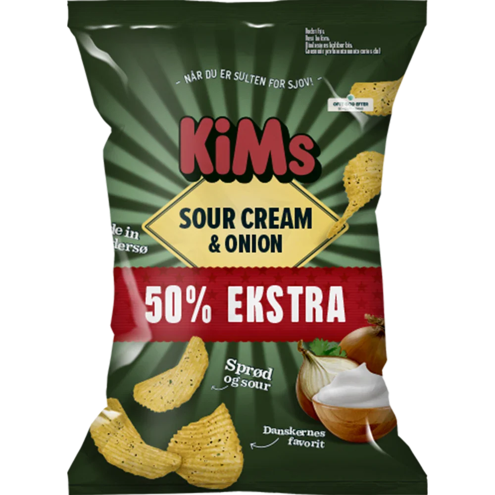 Kims +50% Sour Cream & Onion
