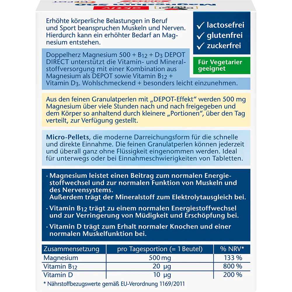 DH Magnesium 500+B12+D3 Depot direct