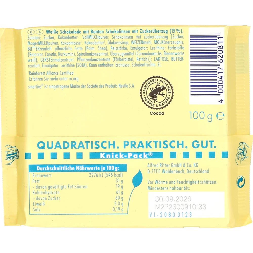 Ritter Sport Smarties vit