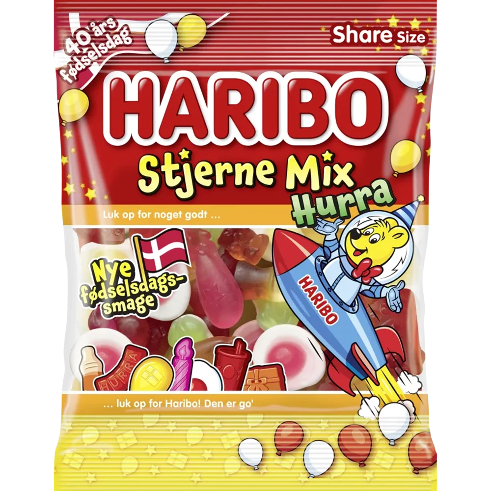 Haribo DK Stjerne Mix Hurra