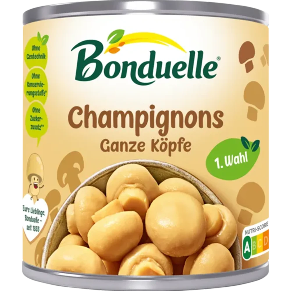 Bonduelle Champignons, Ganze Köpfe, 1. Wahl