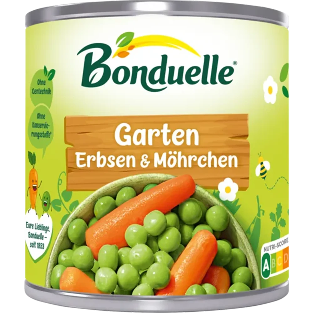 Bonduelle Gartenerbsen mit Möhrchen