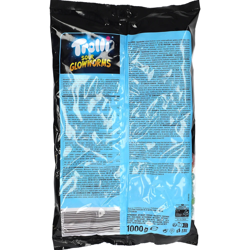 Trolli Sour Glow Worms 100er