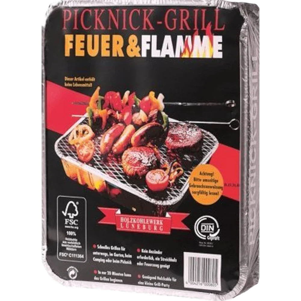 Feuer & Flamme Einweg Picknick Grill