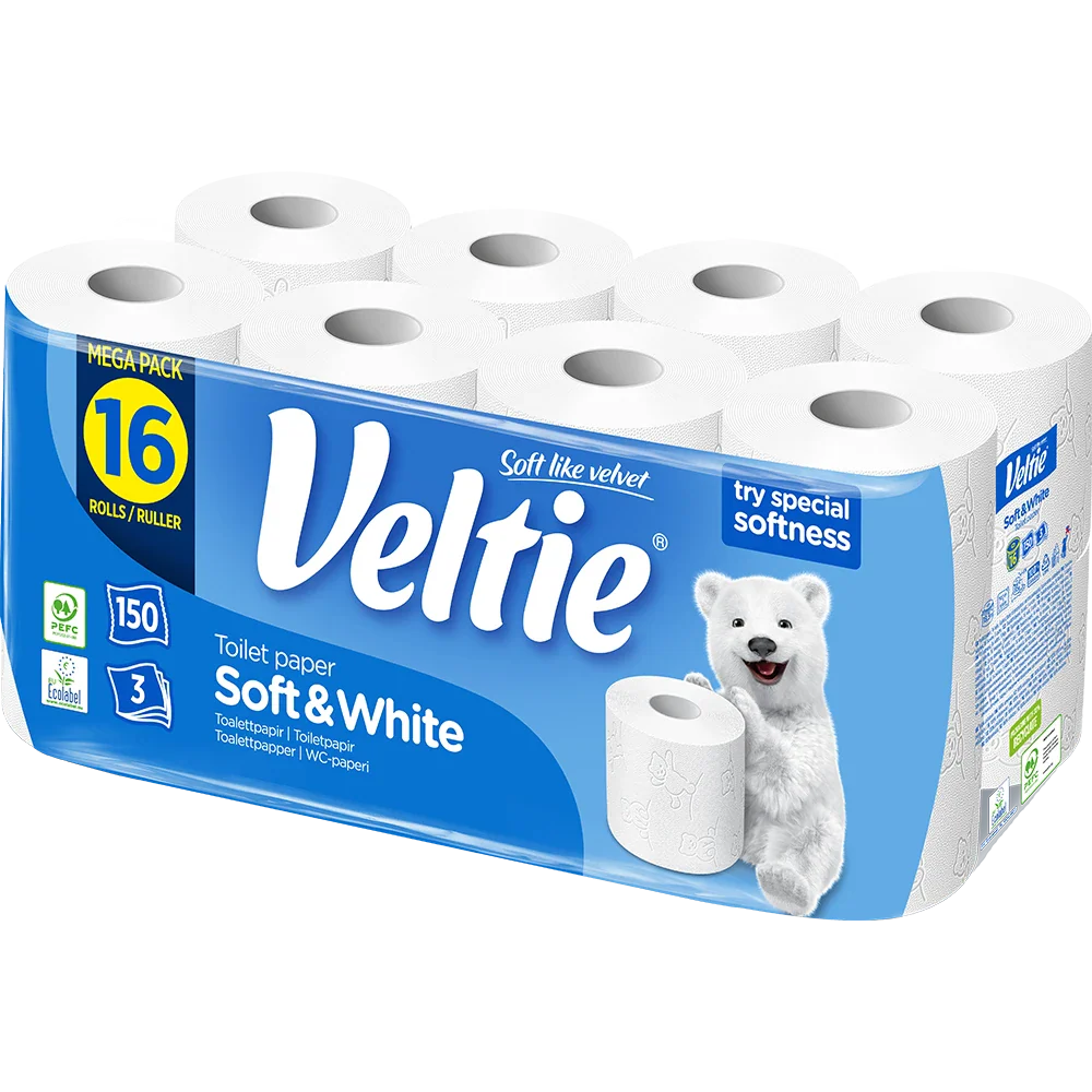 Veltie Toilettenpapier White 16x150Blatt 3lg