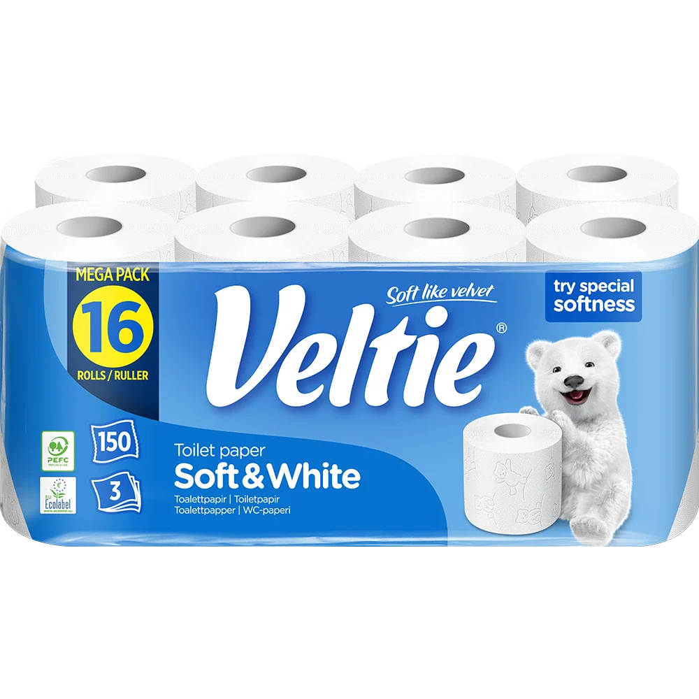 Veltie Toilettenpapier White 16x150Blatt 3lg