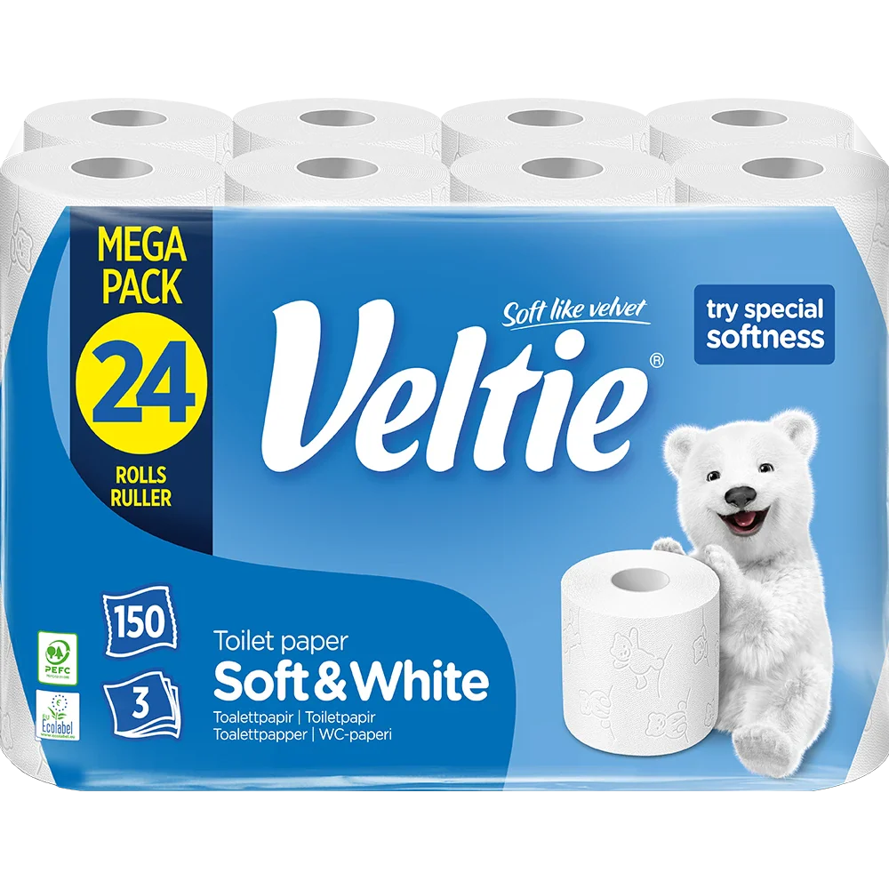 Veltie Toilettenpapier White 24x150Blatt 3lg 18,3m