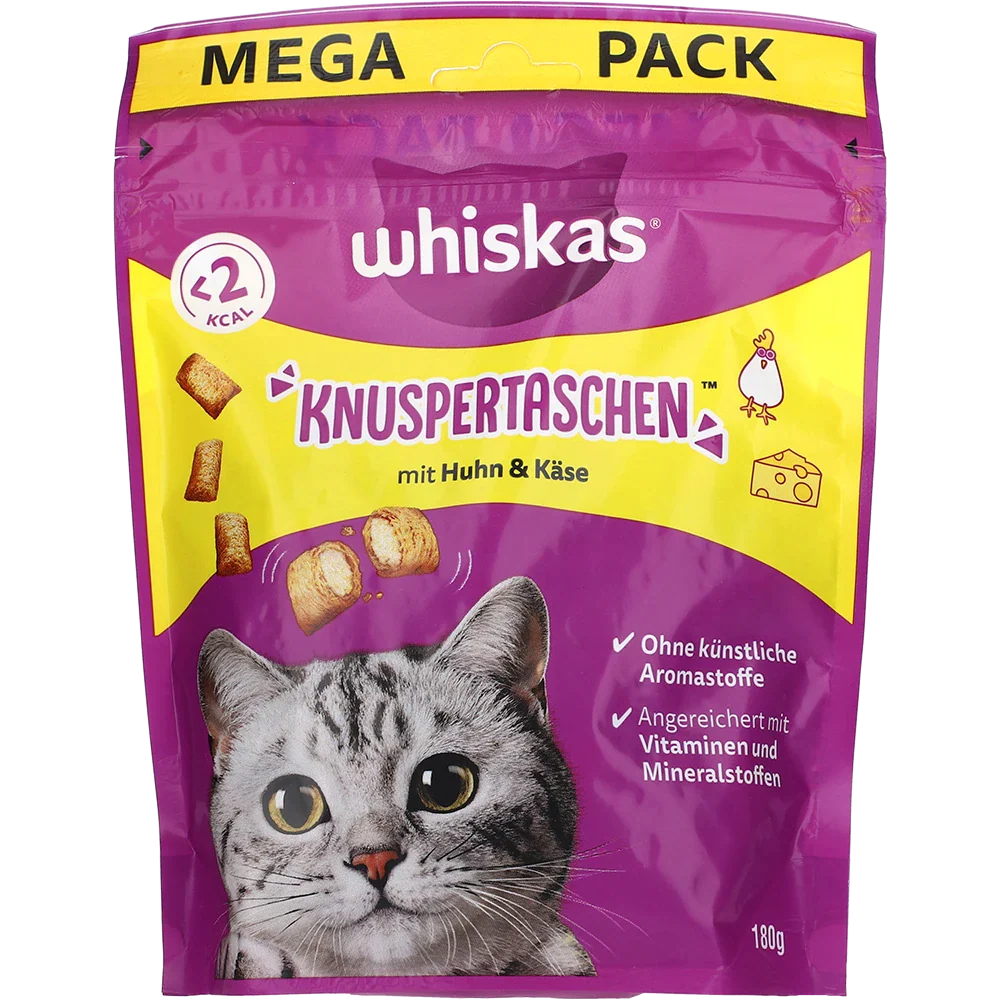 Whiskas Knuspertaschen mit Huhn + Käse