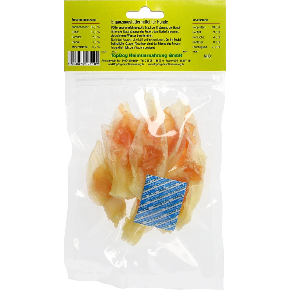 Top Dog Kaninchenohren mit Huhn